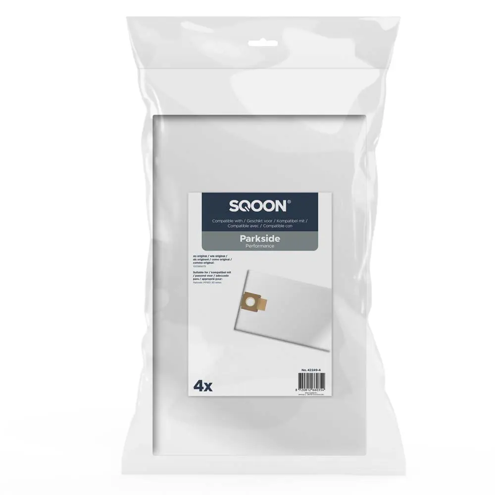 SQOON Vacuum cleaner bags suitable for Parkside Performance PPWD 30 Series