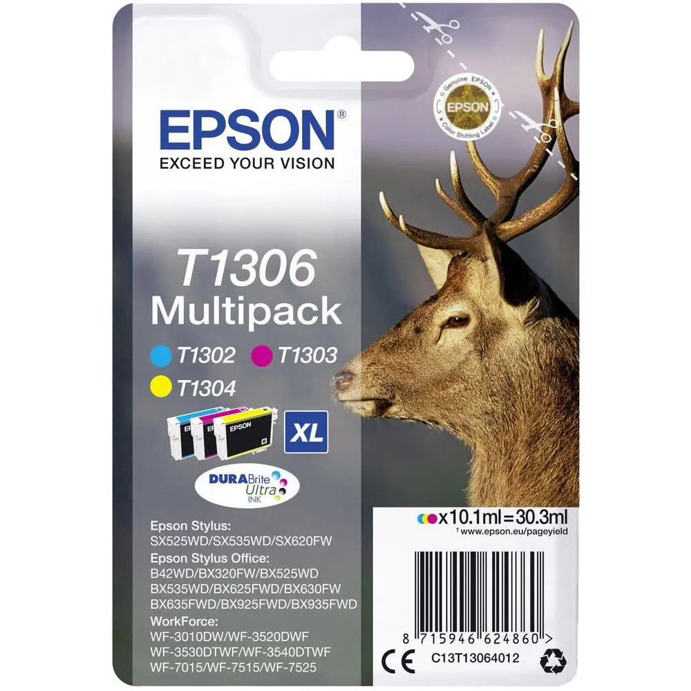 EPSON T1306 CMY MULTIPACK ORIGINAL Running