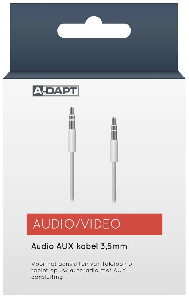 Câble audio AUX 3,5mm jack blanc