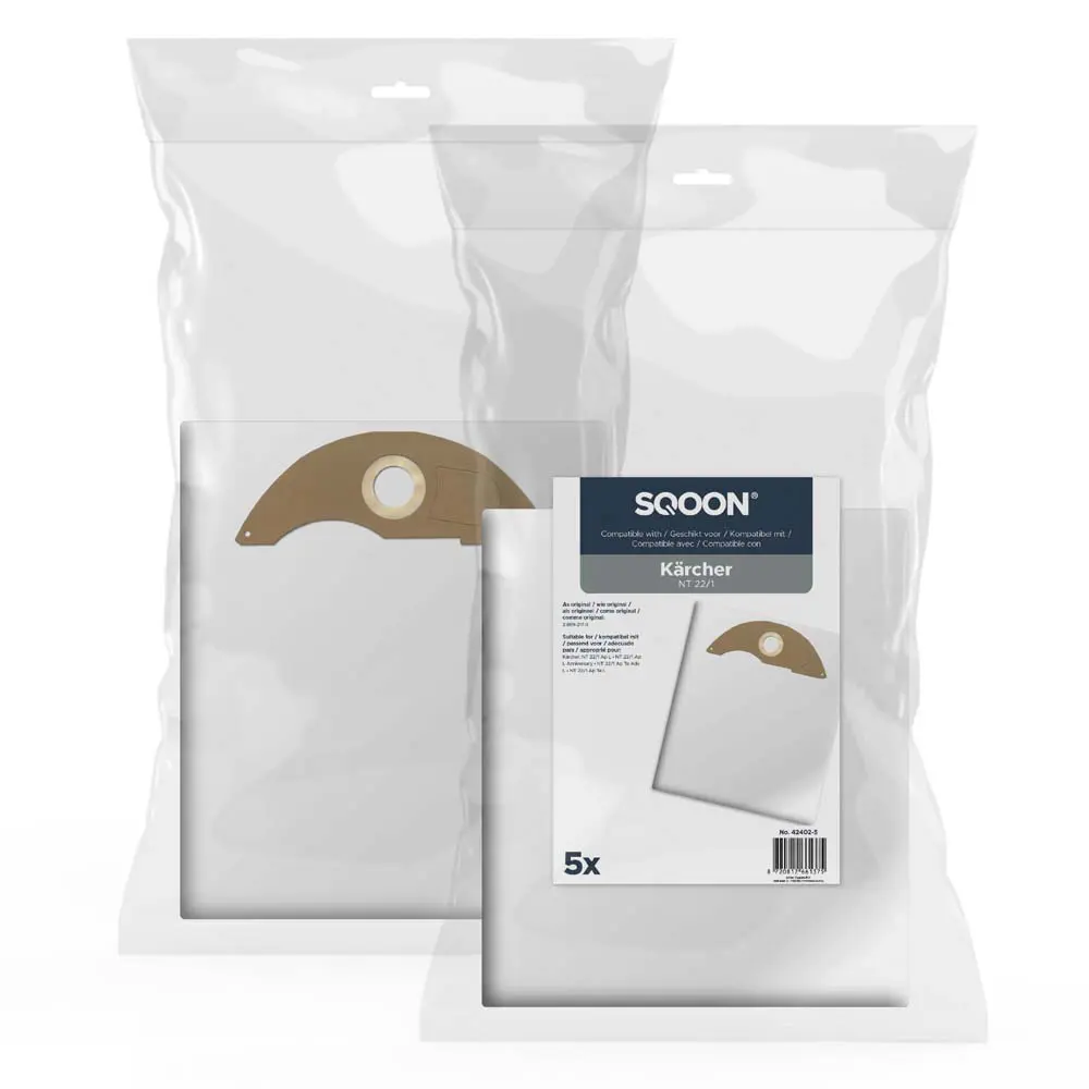 SQOON Vacuum cleaner bags suitable for Kärcher NT 22/1