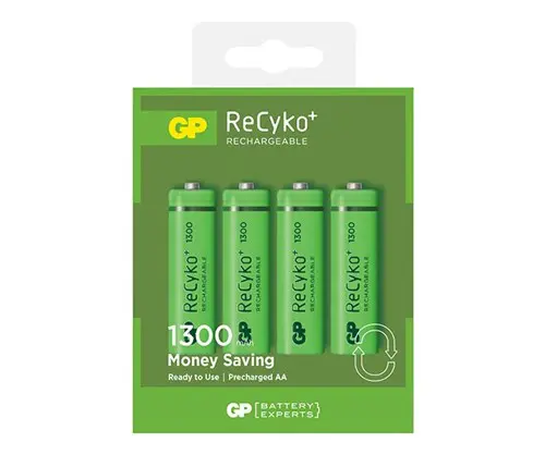 AA battery Rechargeable GP NiMH 1300 mAh ReCyko + 1.2V (4pcs)