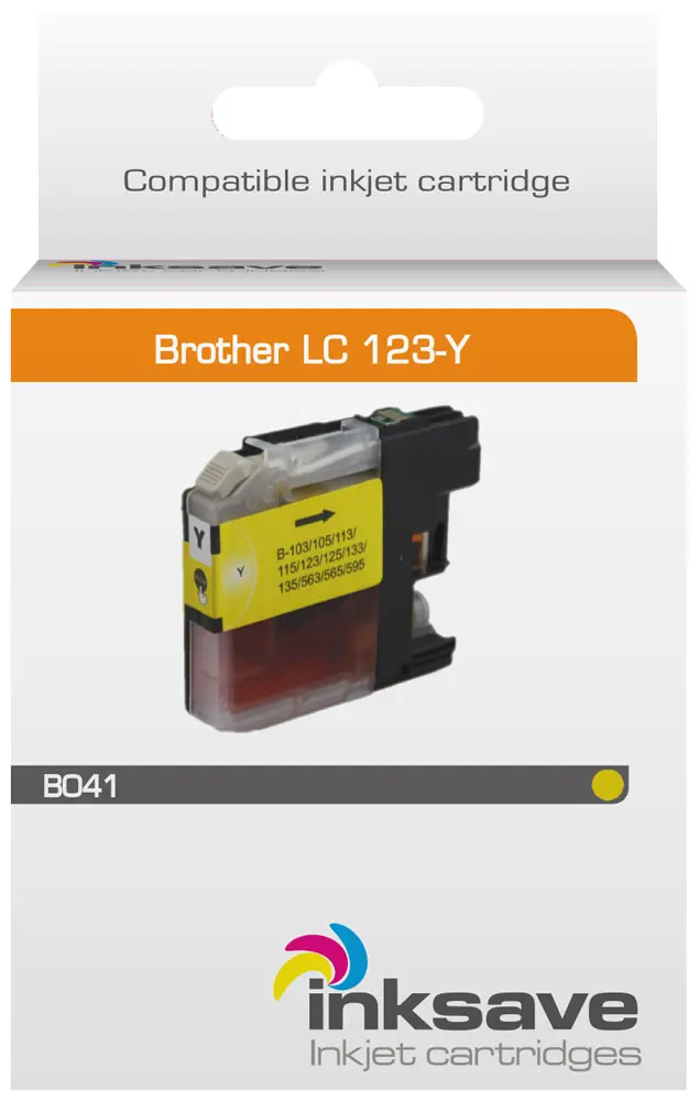 Inksave Brother LC 123 Y