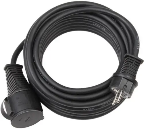 Extension cable 25 meters black IP44