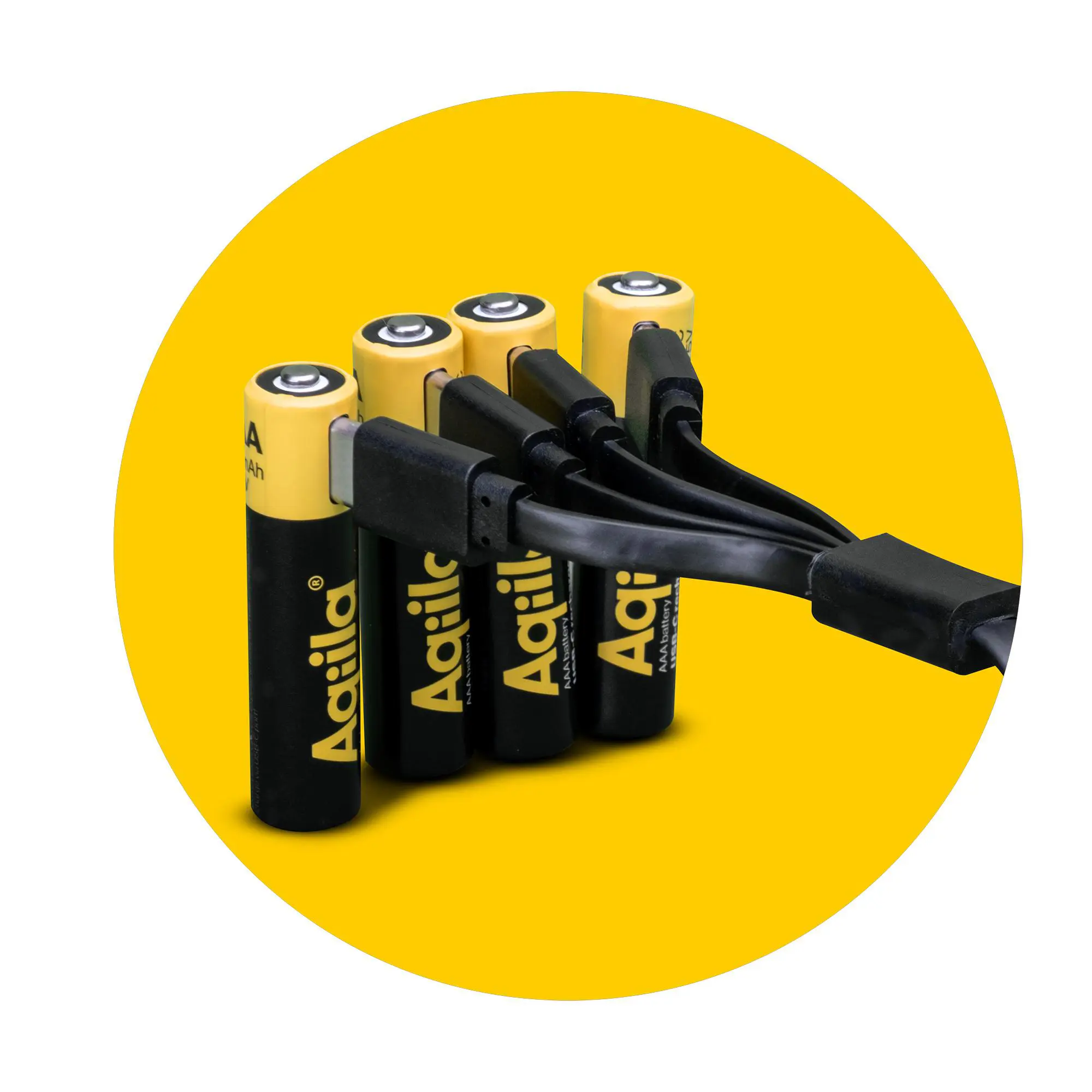 Aqiila AAA Rechargeable Battery Aqiila USB-C 600 mAh Li-Ion 1.5V, 4-pack