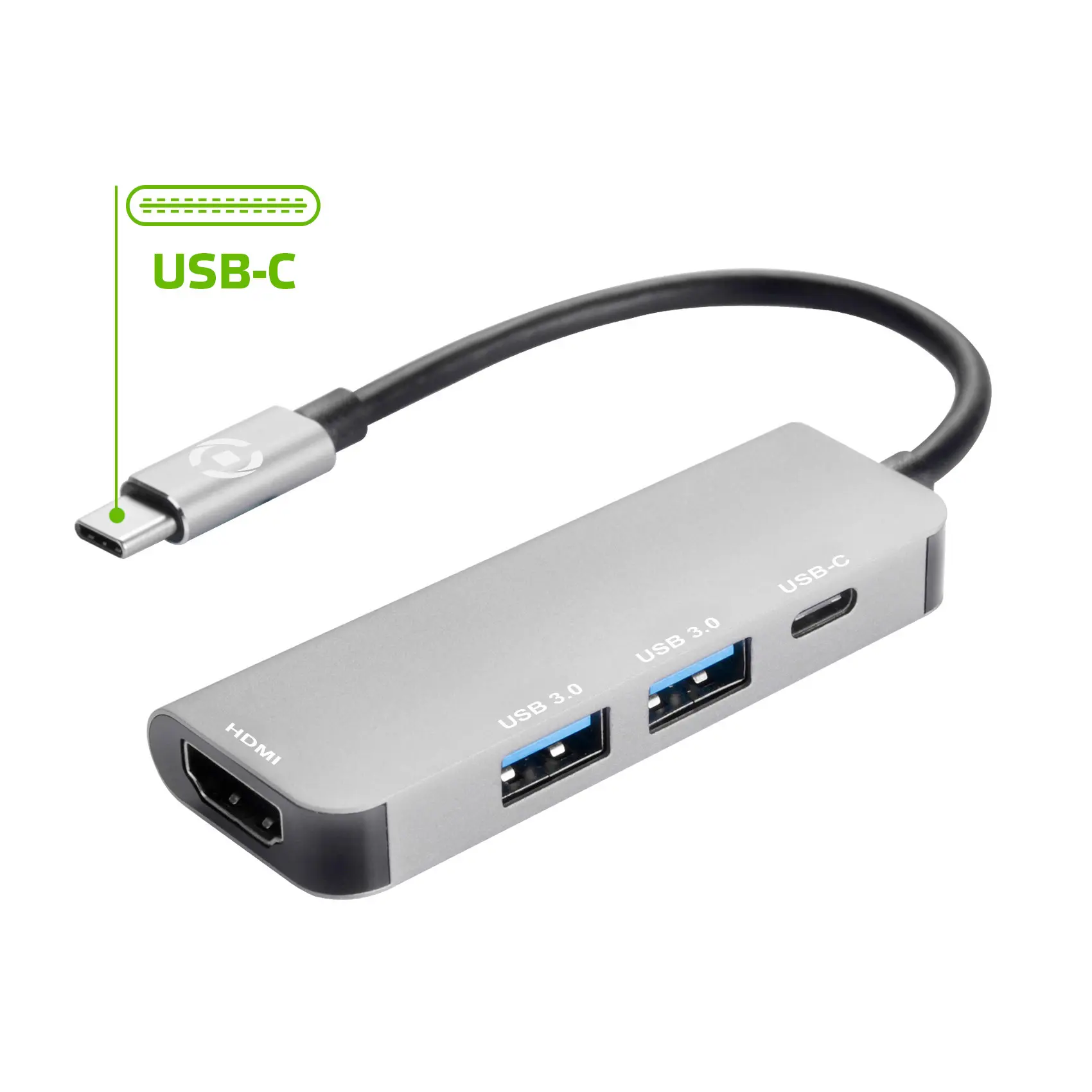 Hub Adapter USB-C > 2x USB, HDMI, USB-C