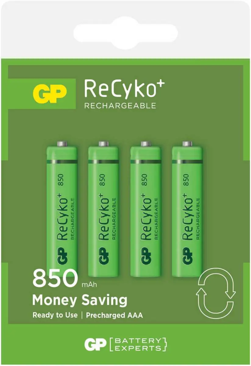 AAA battery Rechargeable GP NiMH 850 mAh ReCyko + 1.2V (4pcs)