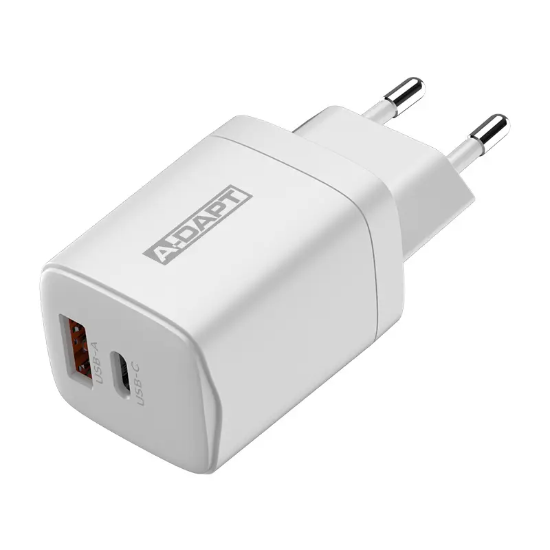 Home Charger USB-C PD 30W + USB QC 3.0 White