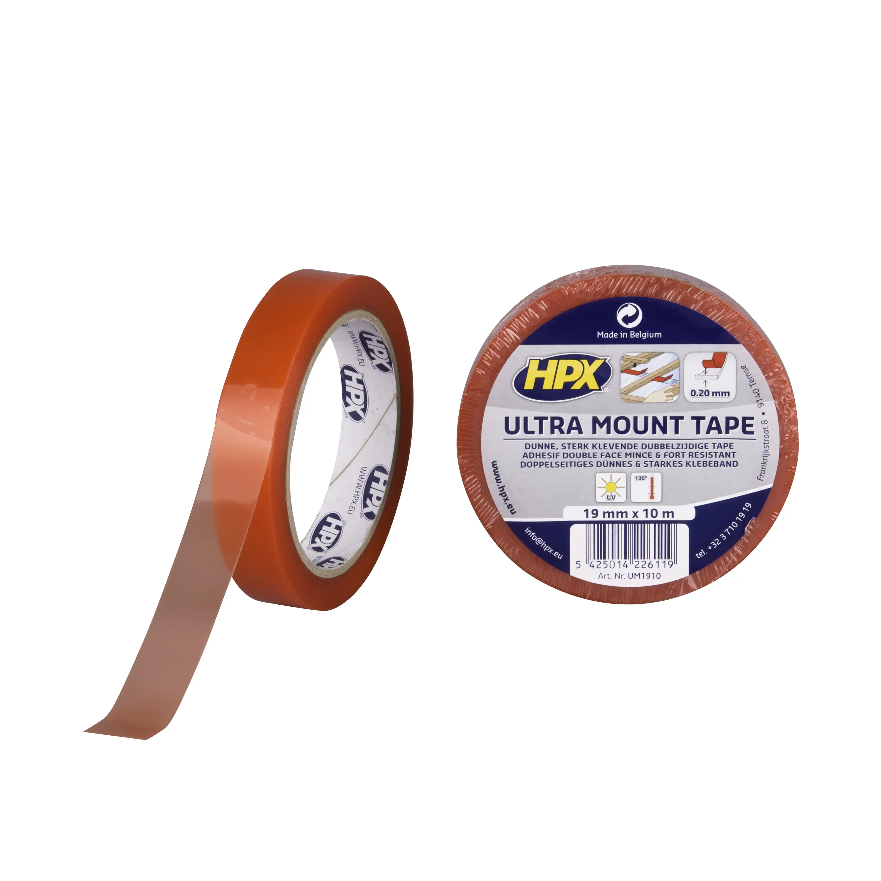 Ultra Mount mounting tape - transparent 19mm x 10m