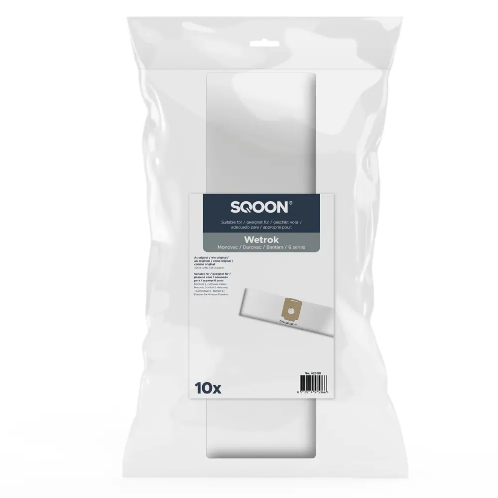 SQOON Vacuum cleaner bags suitable for Wetrok Monovac (Comfort), Durovac 6 series