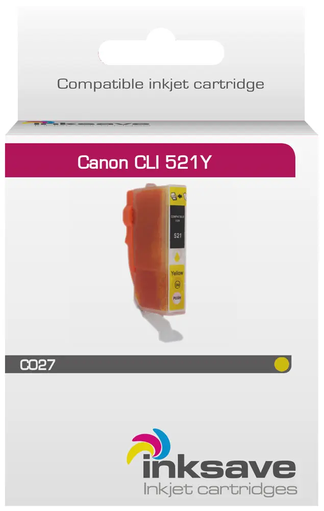 Inksave Canon CLI 521 Y
