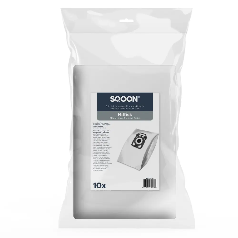 SQOON Bolsas para aspiradora aptas para Nilfisk Elite/King/Extreme 3-D