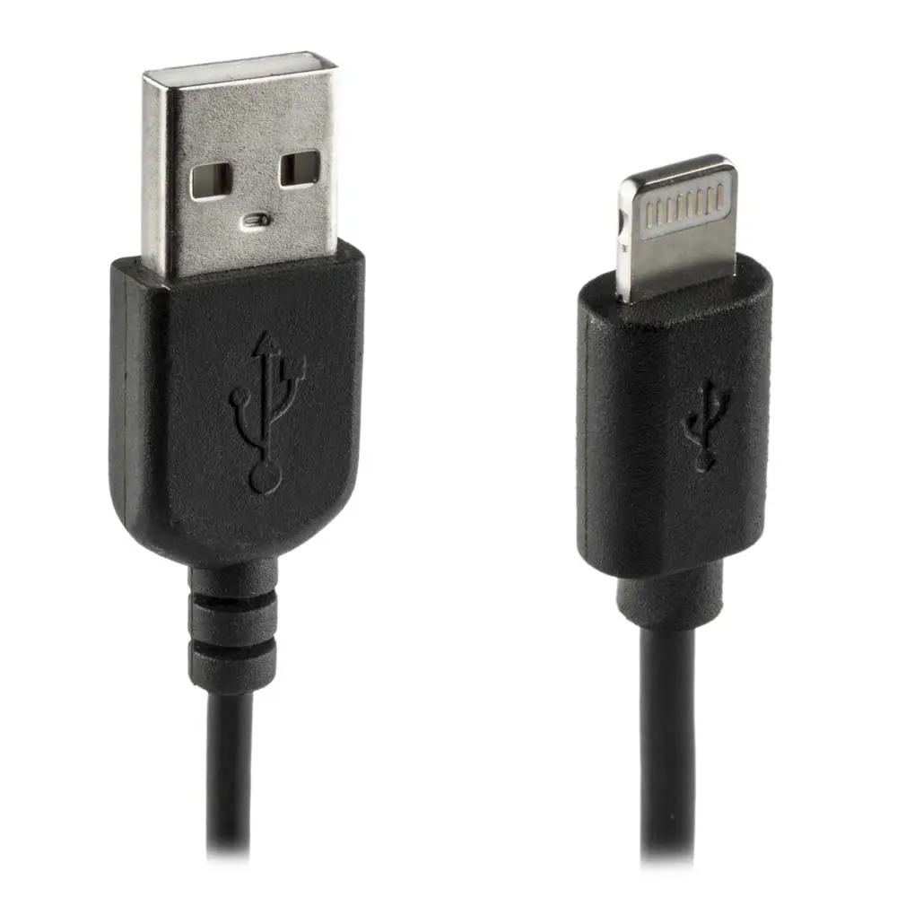 Cable de carga Apple de 8 clavijas negro de 1 m