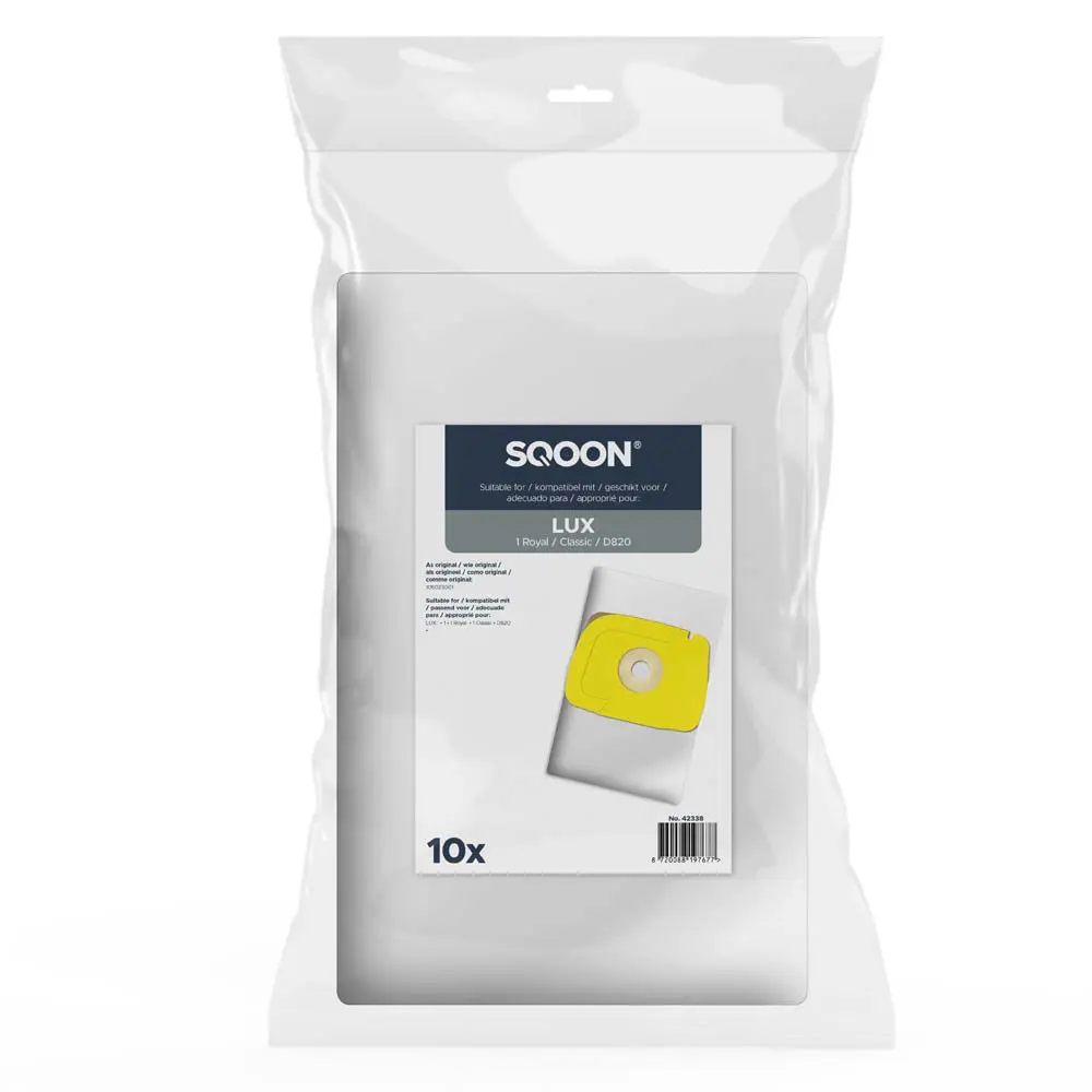 Bolsas para aspiradora SQOON adecuadas para LUX 1 Royal / Classic / D820