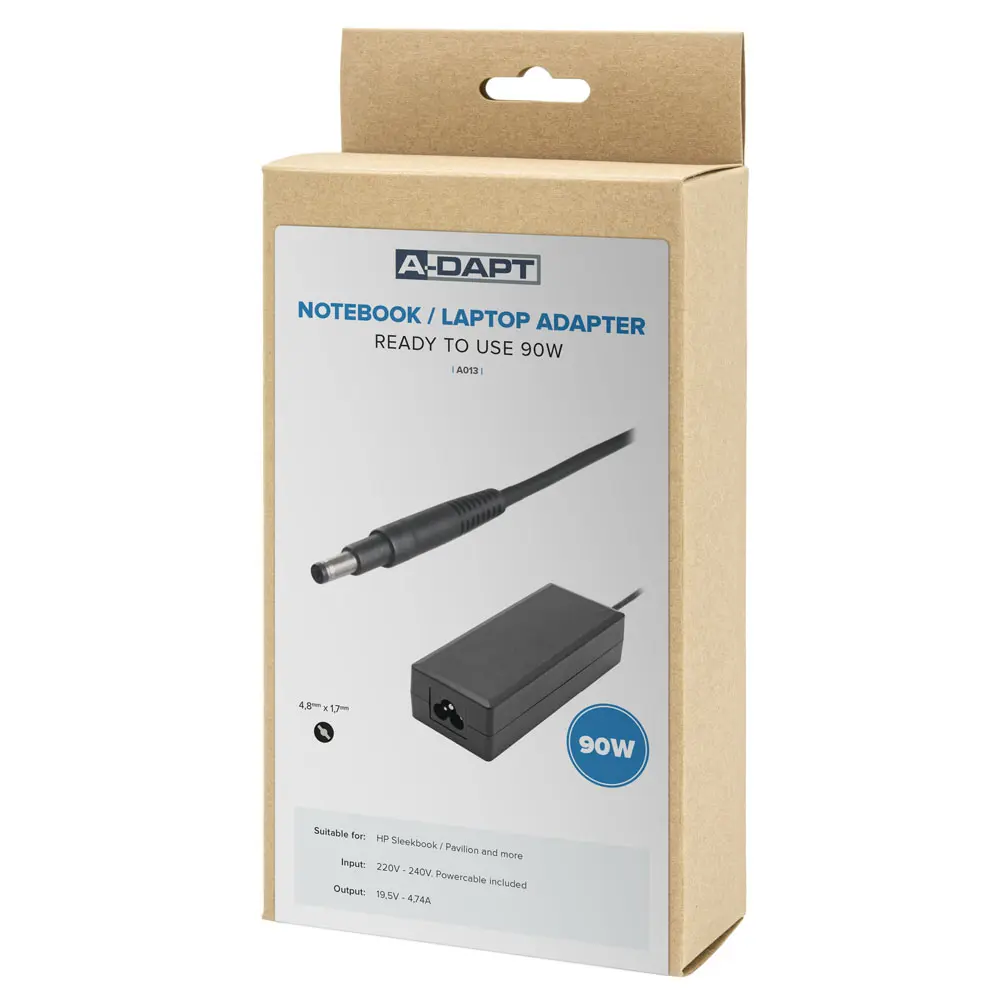 Laptop power supply with original plug including HP Sleekbook