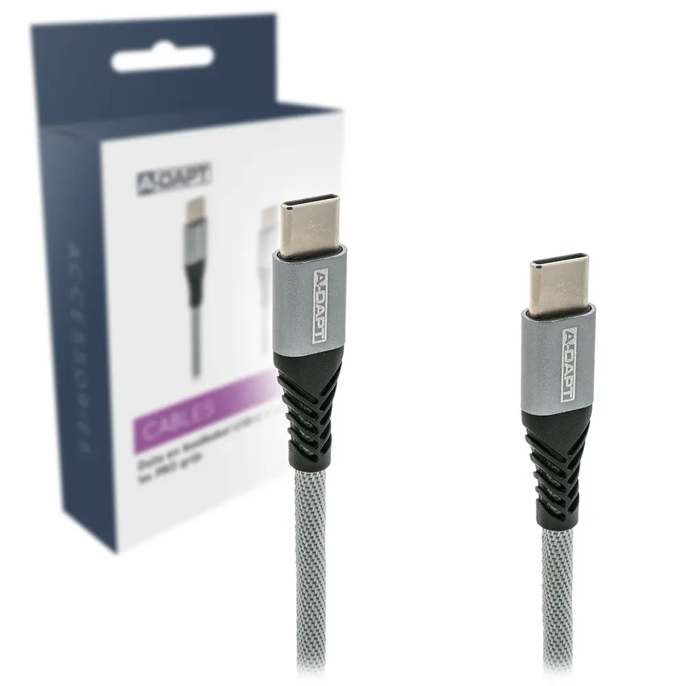 Câble de données et de charge USB-C > USB-C 0,5m PRO gris
