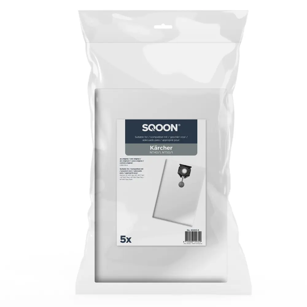 SQOON Vacuum cleaner bags suitable for Kärcher NT40/1 - NT50/1 Series
