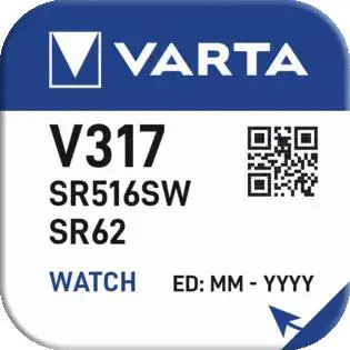 Varta V317 Silver 1,55V blister (1pc)