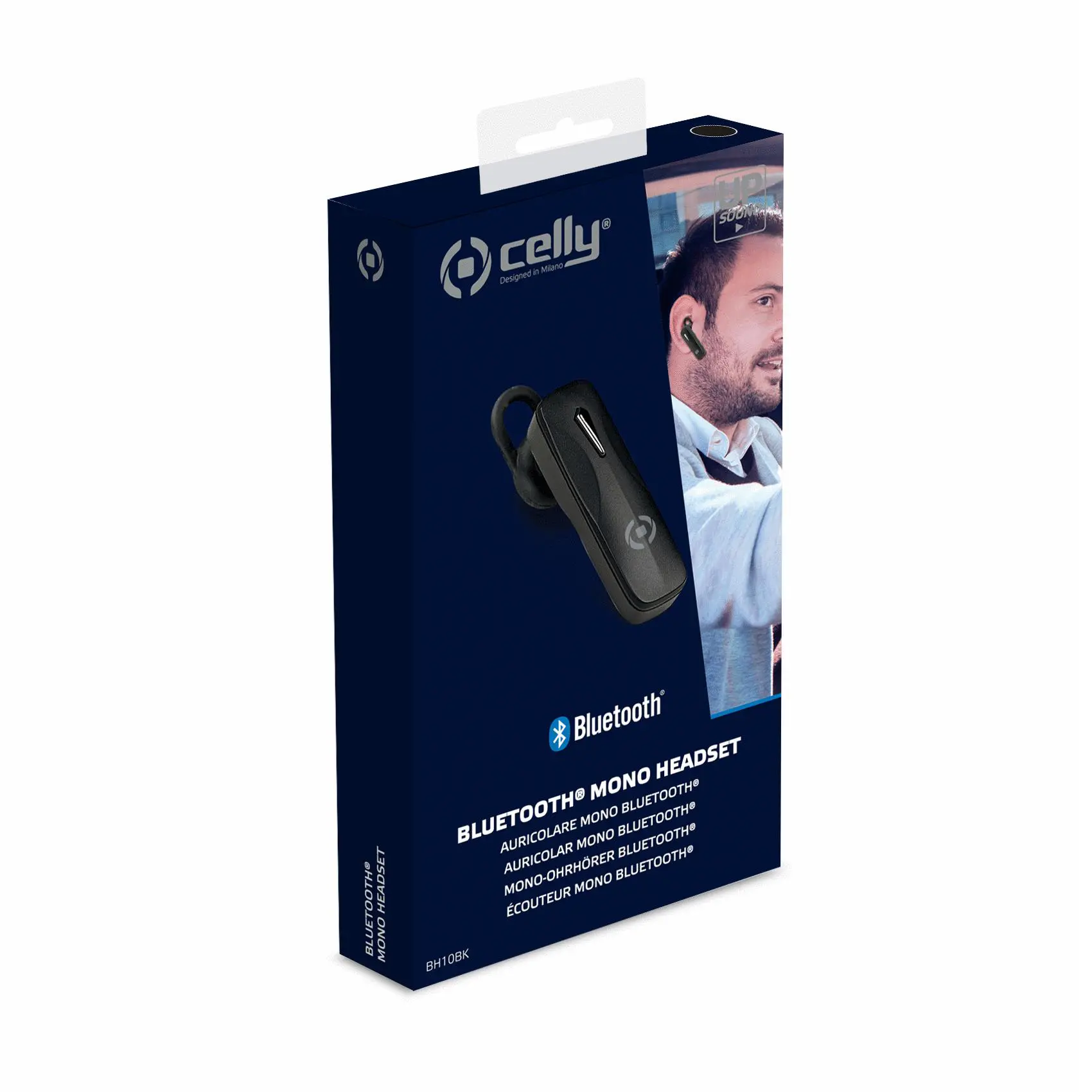 Bluetooth Mono Headset Zwart