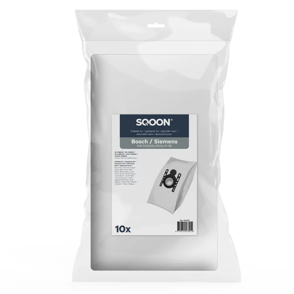 Bolsas para aspiradora SQOON aptas para Bosch / Siemens G-All 3-D