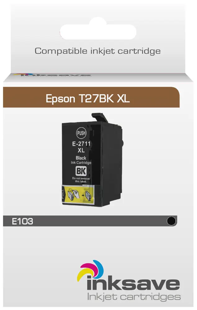 Remplacement Inksave pour Epson 27 BK XL
