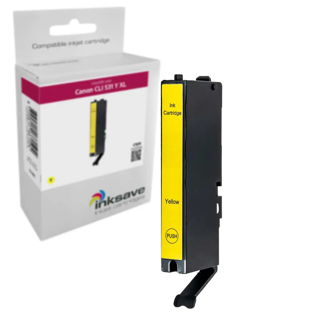 Inksave replacement for Canon CLI 531 Y XL