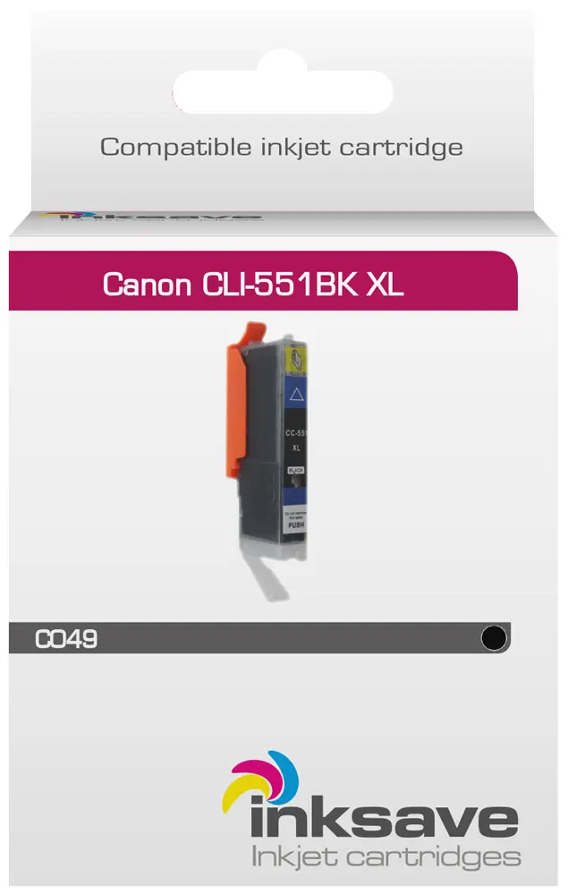 Inksave Canon CLI 551 BK XL