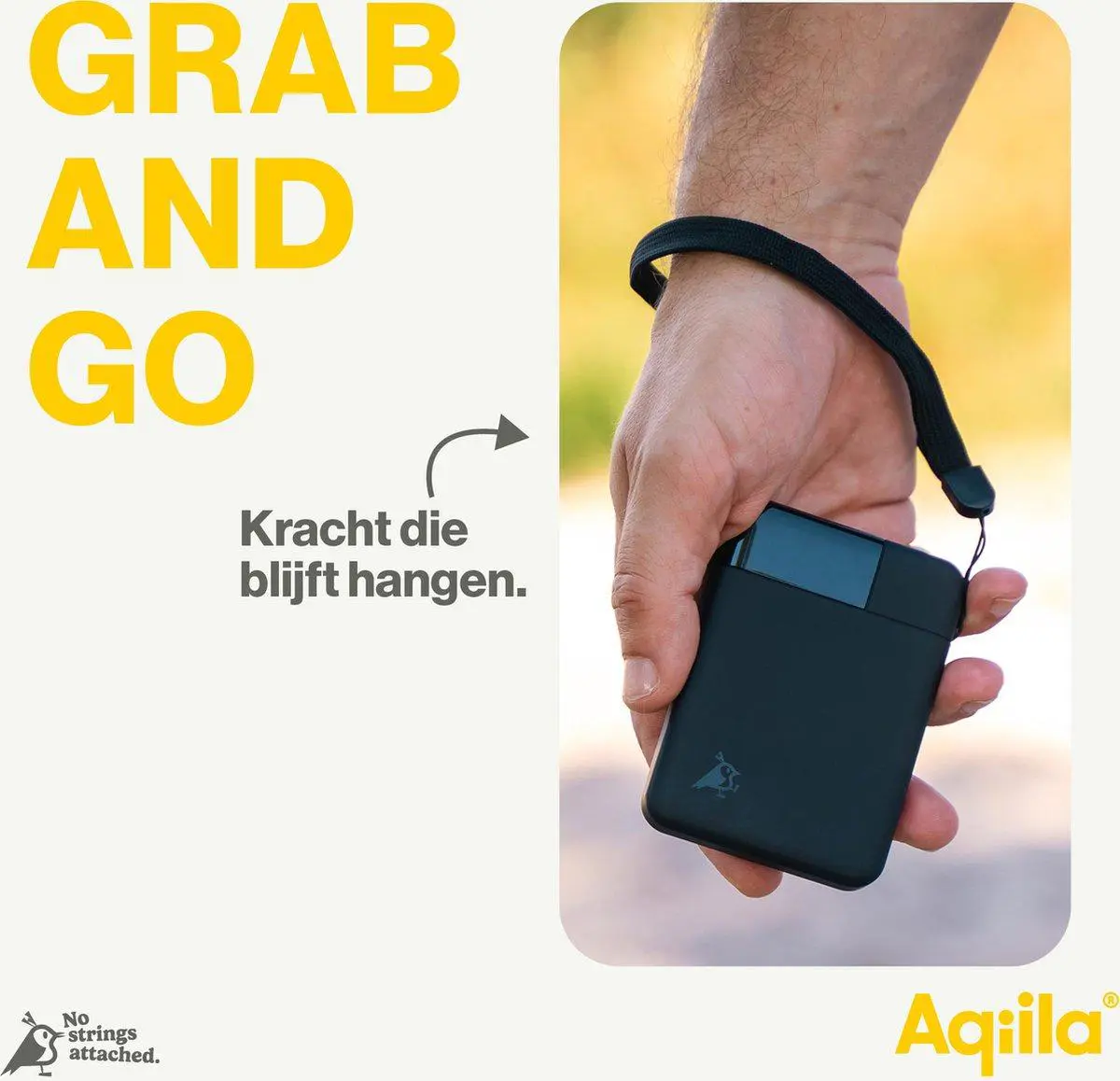 Aqiila Powerbird B5 Powerbank 12W mosgroen 5.000 mAh 