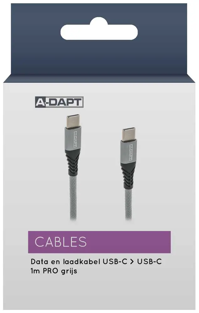 Câble de données/charge USB-C > USB-C 1m PRO gris
