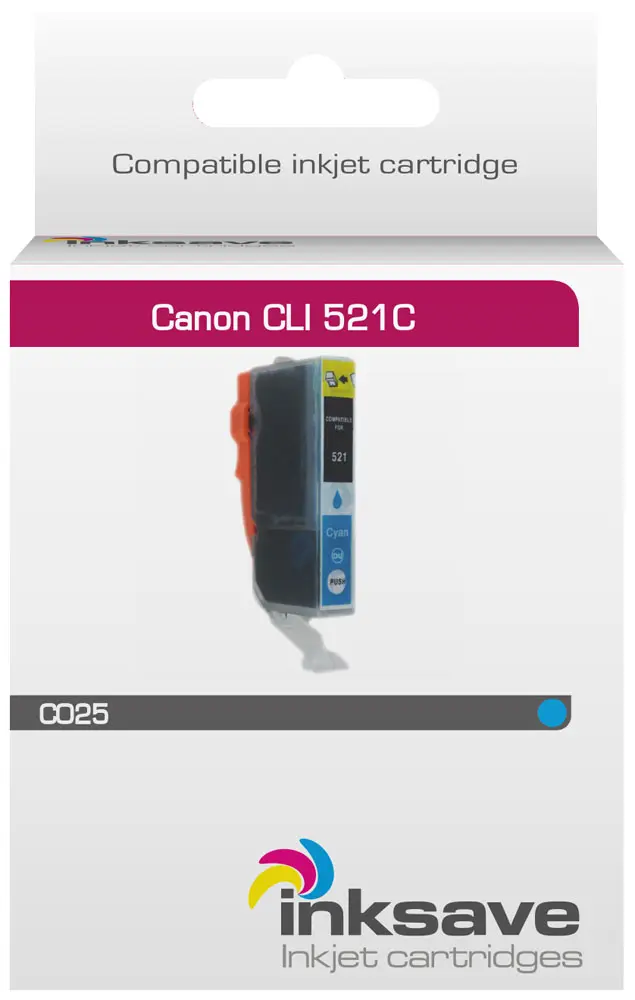 Inksave vervanging voor Canon CLI 521 C