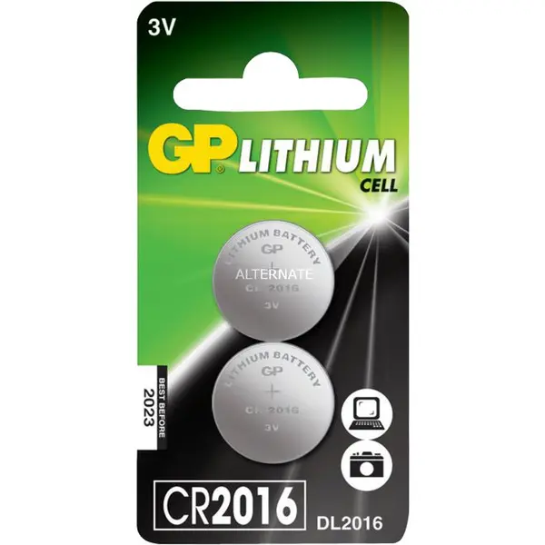 CR2016 GP Lithium button cell 3V (2pcs)