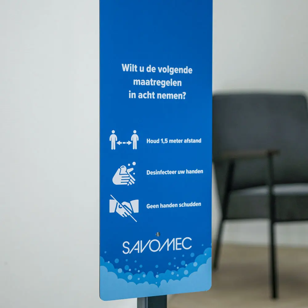 Disinfection column incl. automatic gel dispenser 1000ml.