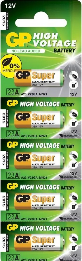 23A GP Alkaline round cell high voltage 12V (5pcs)