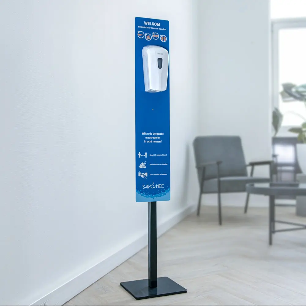 Disinfection column incl. automatic gel dispenser 1000ml.