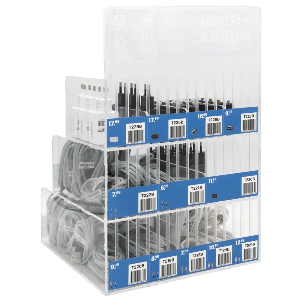 A-DAPT toonbank display smartphone kabels en laders V3