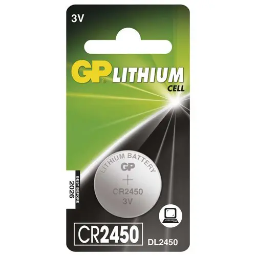 CR2450 GP Lithium button cell 3V (1pc)