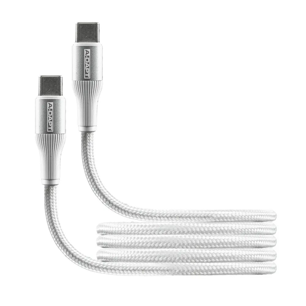 Data and charging cable USB-C > USB-C 1m PRO white