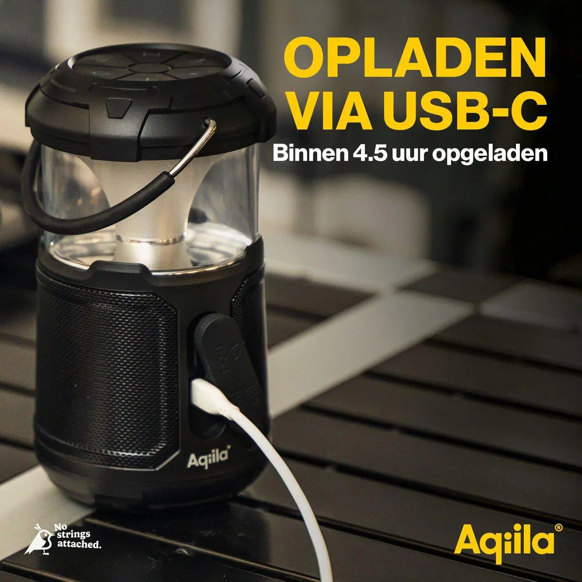 Aqiila Soundbird B10 3in1 Lamp, Speaker en Powerbank