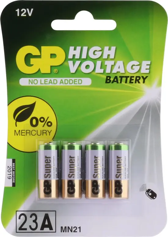 23A GP Alkaline round cell high voltage 12V (4pcs)