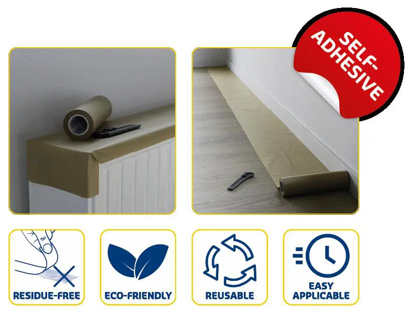 Self-adhesive masking paper - 74mm x 30m