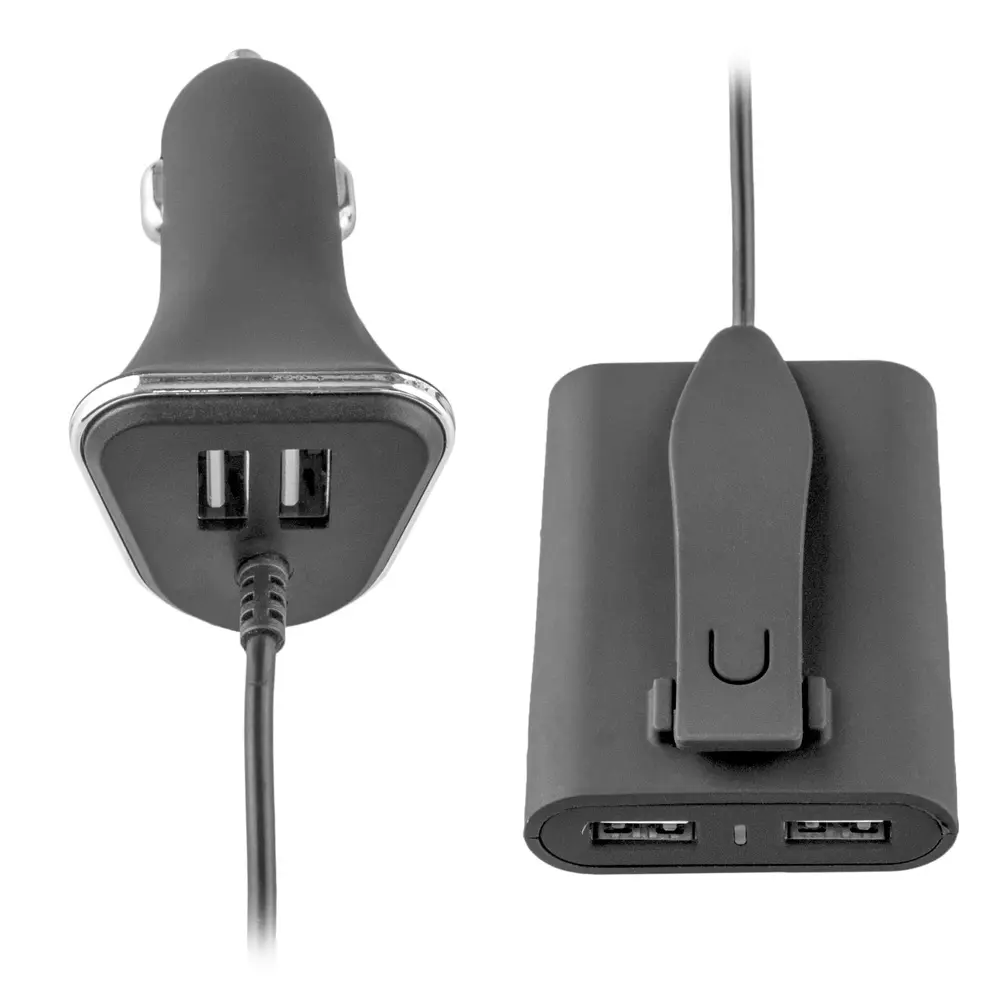 Car charger 4xUSB 9.6A black