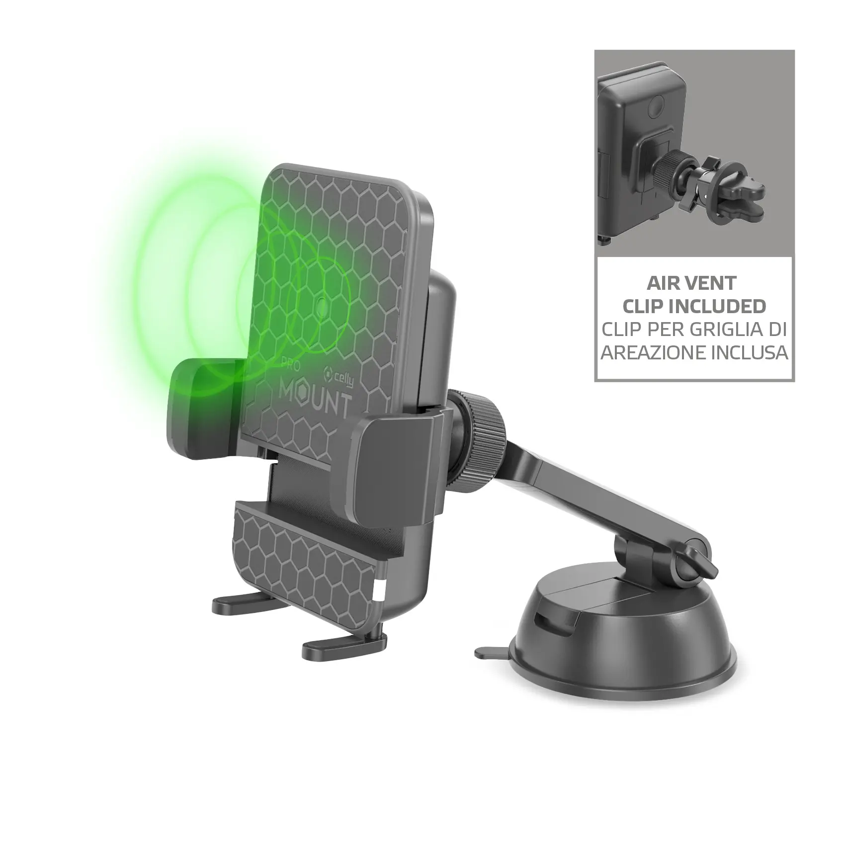 Support de téléphone avec chargeur Qi