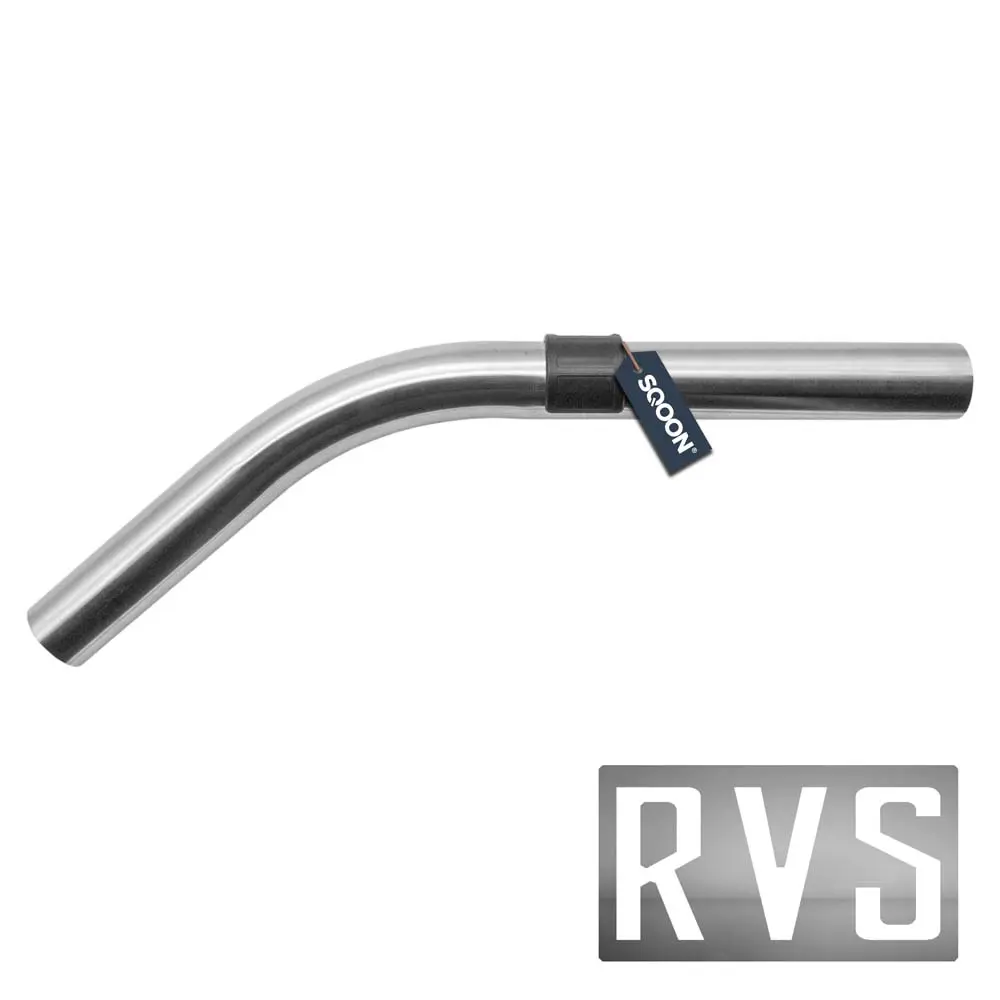 Curved tube 38 mm stainless steel a.o. Numatic