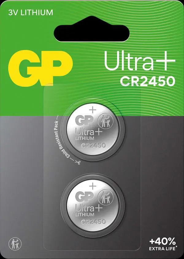 GP CR2450 Ultra Plus Pila de botón de litio 2 unidades