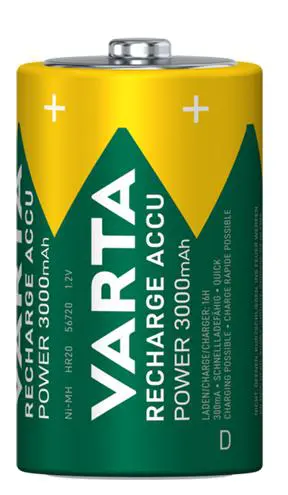 Varta Recharge Battery Power D 3000mAh Blister 2