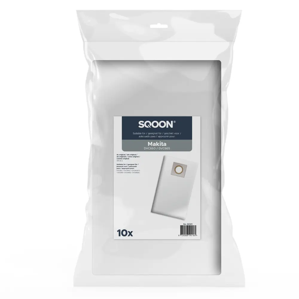 SQOON Stofzuigerzakken geschikt voor Makita DVC660 / DVC665 / VC011G / VC012G