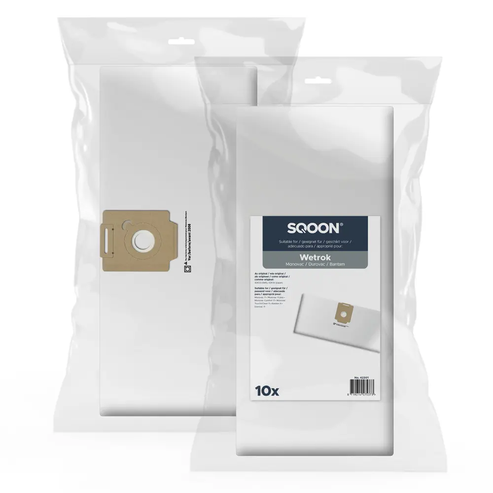SQOON Vacuum cleaner bags suitable for Wetrok Monovac (Comfort), Durovac 9/11 Series
