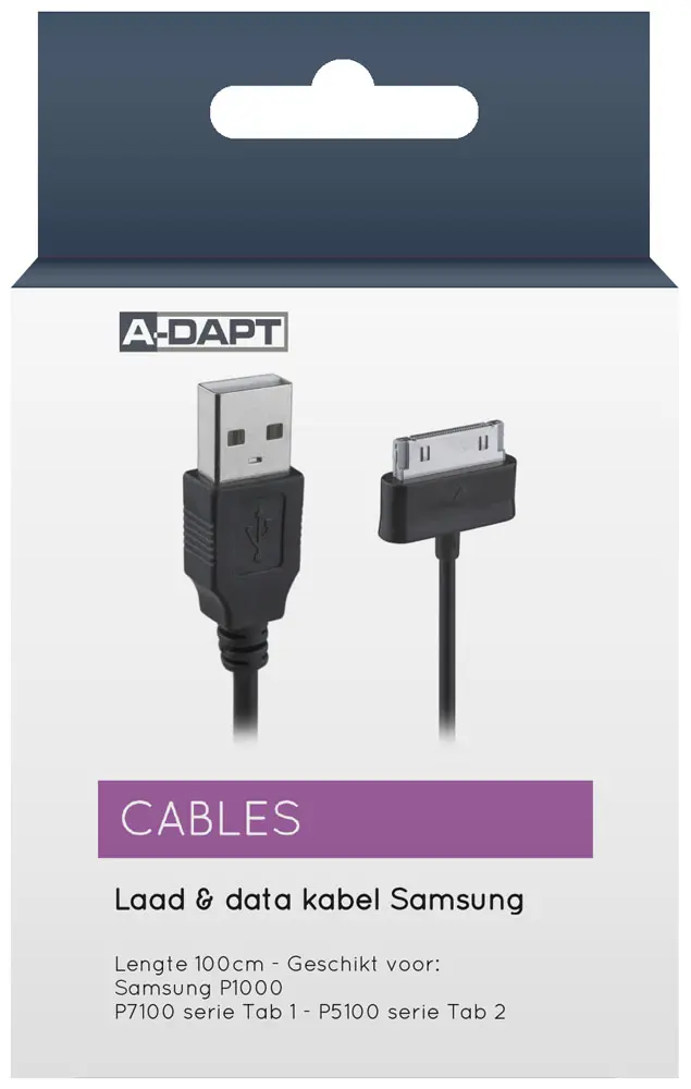 Data and charging cable Samsung TAB black | T047