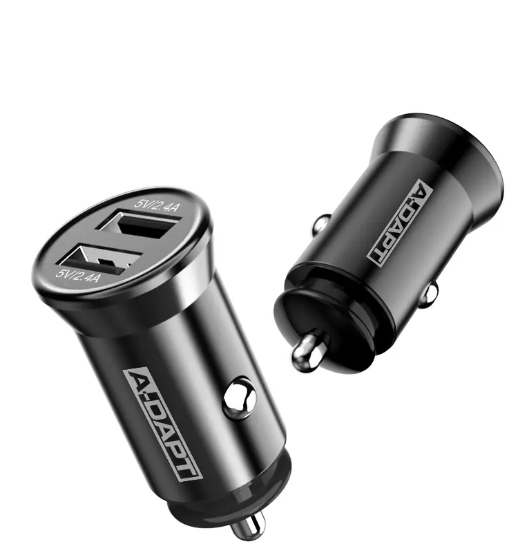 Cargador para coche 2x USB Smart IC 4.8A negro