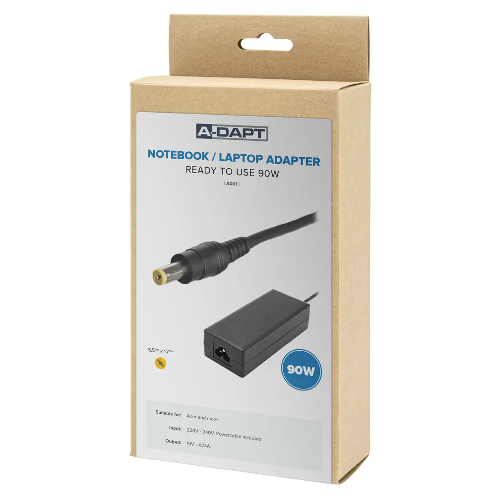 Laptop power supply with original plug including Acer