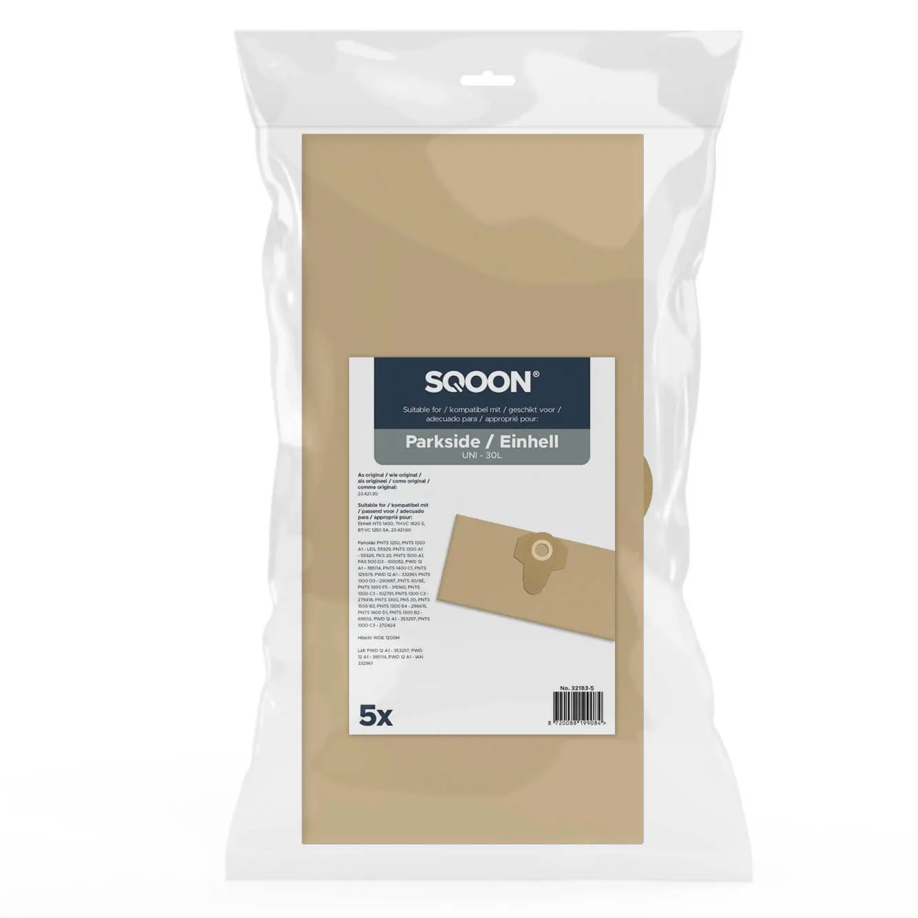 SQOON Vacuum cleaner bags suitable for Parkside / Einhell - 20 liters